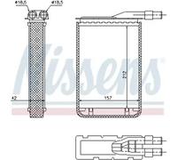 NISSENS 733591 Heater matrix