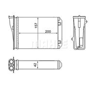 MAHLE Interior Heater Core AH274000S for PEUGEOT 208 etc