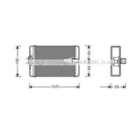 AVA COOLING SYSTEMS MSA6250 Heater matrix