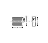 AVA Cabin Heater Core MSA6400 for VW CRAFTER 30 (2006) 2.5 TDI etc