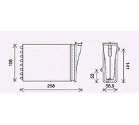 Heater core Mechanically jointed cooling fins PE6413 AVA QUALITY COOLING