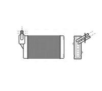 Heater core Mechanically jointed cooling fins VNA6060 AVA QUALITY COOLING for VW