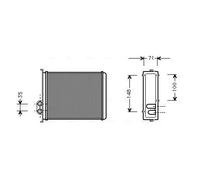 AVA COOLING SYSTEMS VOA6085 Heater matrix
