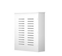 Heater Covers for Radiators White PVC Material Four-Sided Manifold Concealed Cabinet Drill-Free Installation Washable Decorative Radiator Cabinet Conceals Messy Pipes(50x15x70cm)