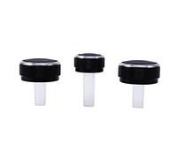 Heater Dash A/C Switch Knobs Black Control Buttons for MK4 B5 2001-2008, ABS Plastic with Aluminum Ring, Night - Illuminated AC Control Knob