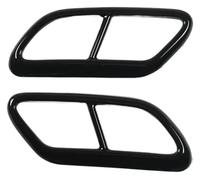 heater exhaust pipe For Volvo S90 2016-2020 Stainless Steel Car Exhaust Pipe Cover Tail Muffler Output Trim End Pipes(Black)