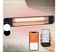 Heater Indoor Thermostat Patio Infrared Radiant Heating WiFi Remote 2400W Black
