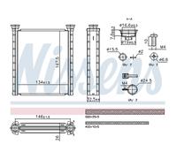 Heater Matrix 707280 Nissens Exchanger Interior 271156379R