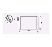 Heater Matrix AI6408 AVA Heat Exchanger Interior Heating 8K0898037A