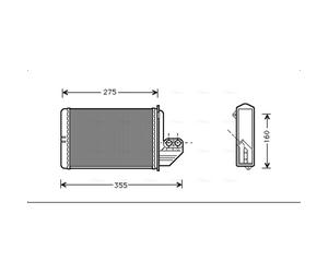 Heater Matrix BWA6172 AVA Heat Exchanger Interior Heating 64118390435 8390435