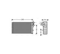 Heater Matrix CNA6239 AVA Heat Exchanger Interior Heating 6448N5