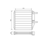 Heater Matrix Core Heat Exchanger Fits Fiat 500L 0.9 1.3 2012-2018 Valeo 811600