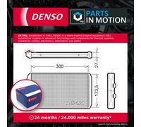 Heater Matrix fits IVECO DAILY Mk6 3.0 2014 on Exchanger Interior Denso 42569370