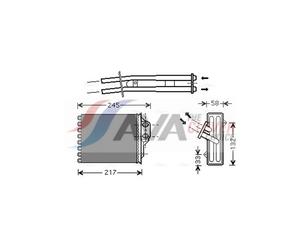 Heater Matrix FTA6304 AVA Heat Exchanger Interior Heating 77362540 1582253