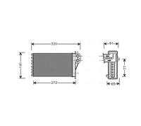Heater Matrix PE6199 AVA Heat Exchanger Interior Heating 6448G3