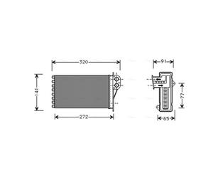Heater Matrix PE6199 AVA Heat Exchanger Interior Heating 6448G3