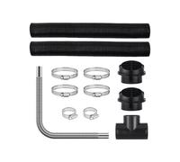 Heater Pipe Ducting Set, 3Inch Extendable Air Duct Hose, 1Inch Exhaust Pipe,2 Air Vents,Tee Air Outlet Connector