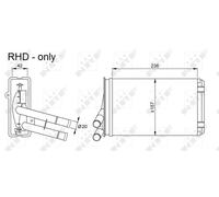 HEATER RADIATOR HEAT EXCHANGER NRF OE QUALITY REPLACEMENT 54302