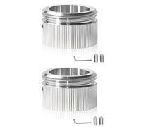 Heater Valve Adapter, Radiator Thermostat Adapter 304 Stainless Steel, M30 x 1.5 Thread for RA/RAV/RAVL Radiator Valve Valves, with Hex Key, Compatible with Danfoss Thermostat Valve (2 Pieces)