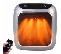 Heatflash Heater, Heatflash Plug In Ceramic Heater - Small Wall Room Heaters, With Remote Control,Rapid Heating In 3 Seconds, Ptc Ceramic Heating Element, 12 Hour Timing(Gray)