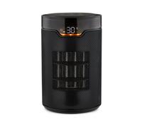 HeatFlux 1.5kw Bedside Ceramic Fan Heater with Remote Control - Black