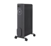 Morphy Richards HeatFlux Digital Oil Filled Radiator, Remote Control, 20m2 Coverage, LED Digital Touch Panel, Eco Mode, Personalised Warmth, Timer, Auto Switch Off, Cord Storage, 2kw, Grey, 827752