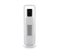 HeatFlux Ultra Thin 2kw Ceramic Tower Fan Heater with Remote Control - White