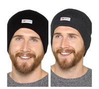 Heatguard Mens Thinsulate Beanie Hat (Without Turnup) Black & Dark Grey