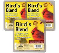Heath Bird S Blend Suet Cakes - Sample Pack of 3 Suet Cakes - Try it - Your birds will love it for woodpeckers, cardinals, siskins, sparrows, finches and many other bird species