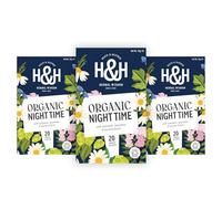 Heath & Heather Night Time Tea Bags - 3-Pack Gift Set | Chamomile, Spearmint & Passion Flower Herbal Blend | Calming Caffeine-Free Bedtime Tea