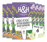 Heath & Heather - Organic After Dinner Seed Supreme Tea with Fennel, Coriander & Fenugreek • Gluten-Free Digestive Blend • Naturally Caffeine-Free • Vegan • Multipack 6 x 20 Boxes (120 Tea Bags)