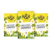 Heath & Heather Organic Chamomile Tea 3-Pack Gift Set - 100% Natural Caffeine-Free Chamomile Tea Bags | Soothing Floral Herbal Infusion | Ideal Bedtime “Sleepy Tea” or Relaxing Hot Drink