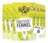 Heath & Heather - Organic Fennel Tea • Aromatic Digestive Infusion • Naturally Caffeine-Free • Vegan • Wellness Brew with Aniseed Sweetness • Multipack 6 x 20 Boxes (120 Tea Bags)
