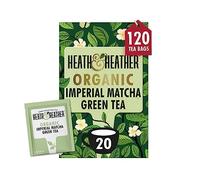Heath & Heather Organic Imperial Matcha Green Tea (6 Packs of 20, Total 120) Individually Wrapped Herbal Tea Infusions