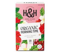 Heath & Heather - Organic Morning Time Tea with Hibiscus, Spearmint & Guarana • Uplifting Botanical Blend for Daily Energy • Vegan • 20 Tea Bags