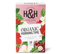 Heath & Heather - Organic Morning Time Tea with Hibiscus, Spearmint & Guarana • Uplifting Botanical Blend for Daily Energy • Vegan • 20 Tea Bags
