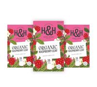 Heath & Heather Organic Raspberry Leaf Tea Bags - 3 x 20 Organic Herbal Tea Bags with Gift Box - Caffeine Free - Certified by the Soil Association - Part of the Best Sellers Range