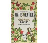 Heath & Heather - Organic Rosehip Tea • Fruity & Tart Herbal Infusion • Naturally Caffeine-Free • Vegan • Multipack 6 x 20 Boxes (120 Tea Bags)