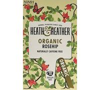 Heath & Heather Organic Rosehip Teabags | Individually Wrapped Caffeine-Free Herbal Tea Infusions | 6 Packs of 20, Total 120 Tea Bags