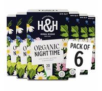 Heath & Heather - Organic Soft & Sleepy Night Time Tea • Camomile, Valerian & Hops • Calming Blend To Support Sleep • Vegan • Multipack 6 x 20 Boxes (120 Tea Bags)