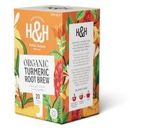 Heath & Heather - Organic Turmeric Root Brew Tea with Ginger & Ashwagandha • Adaptogenic Blend • Caffeine-Free • Vegan • Anti-Inflammatory Herbal Infusion • 20 Tea Bags
