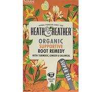 Heath & Heather - Organic Turmeric Root Brew with Ginger & Ashwagandha • Spicy Adaptogenic Herbal Blend • Naturally Caffeine-Free • Vegan • Multipack 6 x 20 Boxes (120 Tea Bags)