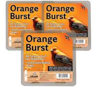 Heath Orange Burst Suet Cakes Sample Pack, Contains 3 Suet Cakes, Try It, Your Birds Will Love it, for Woodpeckers, Cardinals, Siskins, Sparrows, Finchs & Many More Wild Bird Species
