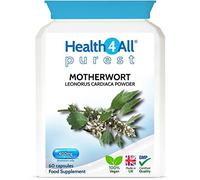 Heath4All Motherwort 400mg, 60 Capsules 2 Months Supply, Anxiety, Stress and Heart Health Supplement, Purest Vegan Herbal Capsules (not Tablets nor Tincture), Nervine Tonic | Made in UK