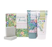 Heathcote & Ivory Flower of Focus Pick Me Up Gift Set | 100ml Body Wash 100ml, 100ml All Purpose Rich Cream & 2 x 30g Shower Steamers | Cruelty Free & Vegan Friendly