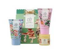 Heathcote & Ivory Body Wash, Sugar Scrub, Barrier Cream 3x 50ml, Soothe & Scrub Hut, Moisturiser, Shea Butter, Vitamin E, Fragranced, Travel Size, Vegan and Cruelty Friendly, Gift For Gardeners