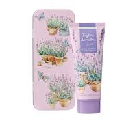 Heathcote & Ivory Hand Cream 100ml in Reusable Tin, Lavender Scented Moisturiser, Shea Butter, Argan Oil, Travel Size, Vegan and Cruelty Friendly, Beauty Gift
