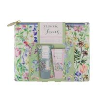 Heathcote & Ivory Hand Cream 30ml, Body Cream 50ml, Glow Velvet Washbag, Shea Butter, Beauty Body Care Gift Set For Her, Moisturiser, Travel Size, Vegan and Cruelty Free