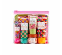 Heathcote & Ivory Hand Cream and Body Lotion x2 50ml, Foot Cream 30ml, Lip Balm 10ml, Bath Salts 30g, Moisturising Kit In Zip Bag, Travel Size, Vegan and Cruelty Friendly, Beauty Gift For Her