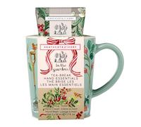 Heathcote & Ivory Hand Cream and Hand Wash 2X 50ml, Ceramic Mug, Tea and Coffee, Dishwasher and Microwave Safe, Moisturiser, Shea Butter, Travel Size, Vegan and Cruelty Free, Gift for Gardeners